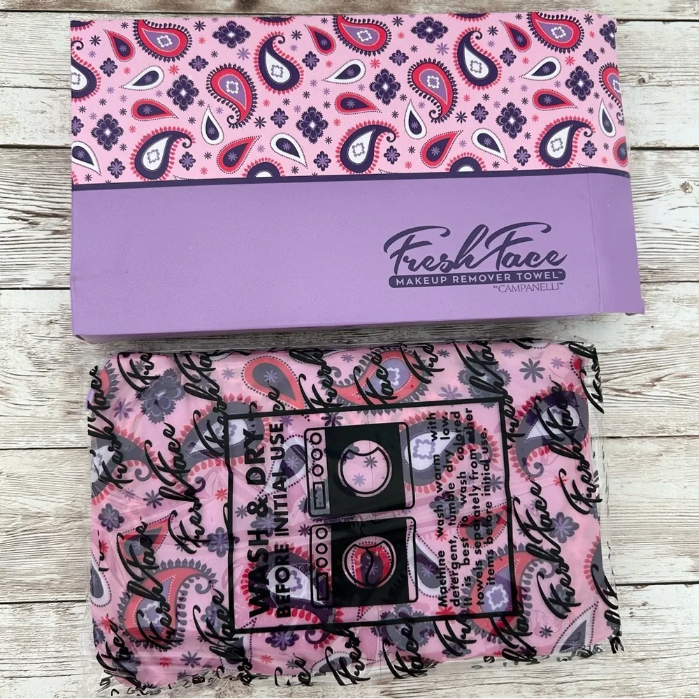 NIB Campanellis FreshFace Makeup Remover Cloth 3 Piece Reusable Microfiber Towel